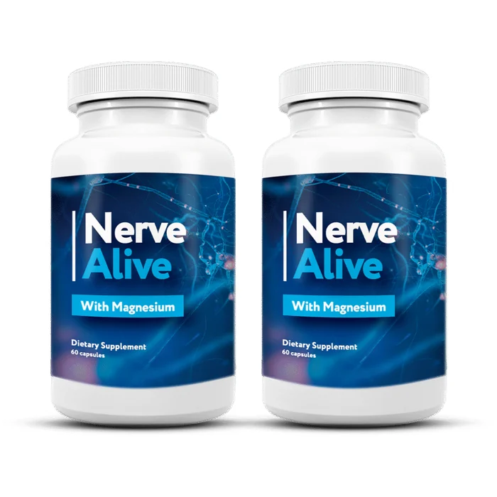 NerveAlive nerve wellness support capsule bottles